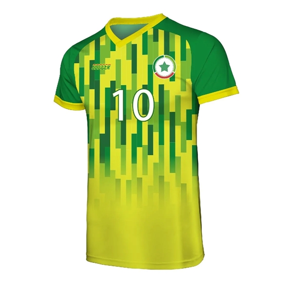 Custom Performance Dye Sublimated Rib Neck Soccer Jersey