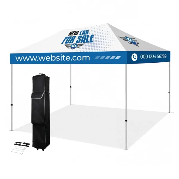 10X15' Standard Hex Aluminum Frame With Dye Sublimation Canopy