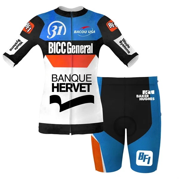 Unisex Full Color Dye Sublimated Custom Cycling Jersey Set