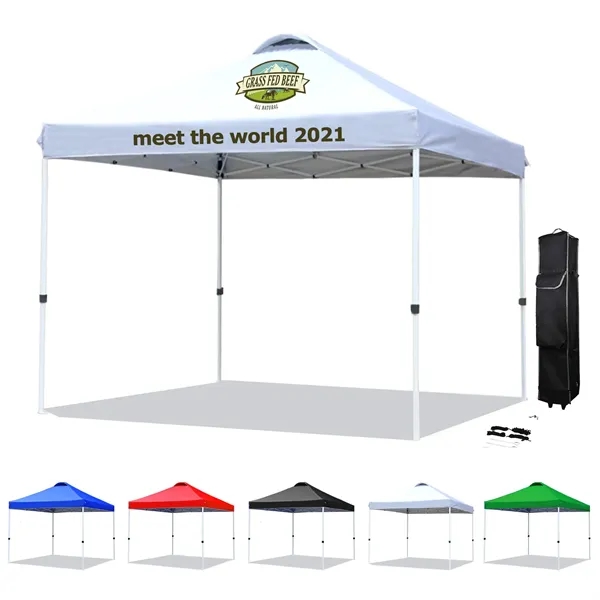 10' 600D Polyester Pop Up Tent With Vented Canopy